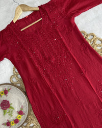 Crochet Mukaish Kurtas - Chikankari official
