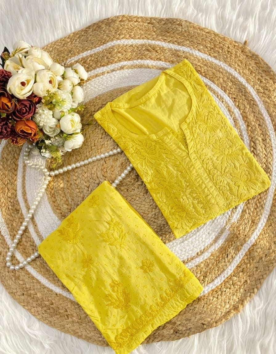Soft Dobby Cotton Handmade Plazzo Set