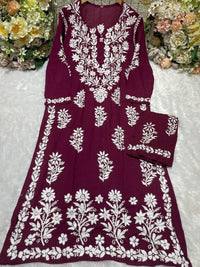 Daman Heavy Work Big Buta Modal set - Chikankari official