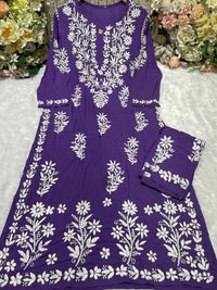 Daman Heavy Work Big Buta Modal set - Chikankari official