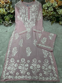 Daman Heavy Work Big Buta Modal set - Chikankari official