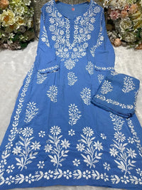 Daman Heavy Work Big Buta Modal set - Chikankari official