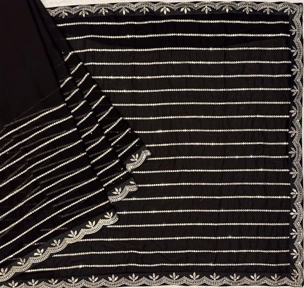 Debolina Edition Black Classic Saree - Chikankari official