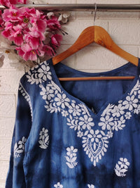 Denim Mul Print co - ord Set - Chikankari official