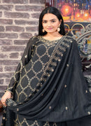 Designer Embroidered Chinon Sharara Suit with Beautiful Work - Chikankari official