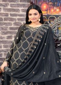 Designer Embroidered Chinon Sharara Suit with Beautiful Work - Chikankari official