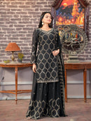 Designer Embroidered Chinon Sharara Suit with Beautiful Work - Chikankari official