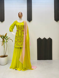 Designer Georgette suit - Chikankari official