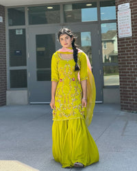 Designer Georgette suit - Chikankari official
