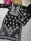 Designer Modal Kurti Plazzo Combo - Chikankari official