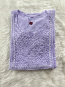 Designer Mul Short Top - Chikankari official