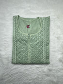 Designer Mul Short Top - Chikankari official