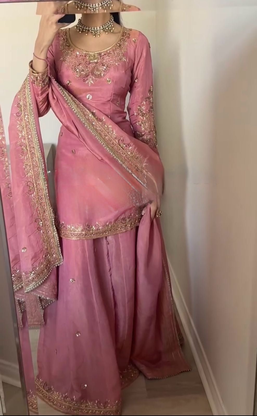 Designer party wear Look 3pc set - Chikankari official
