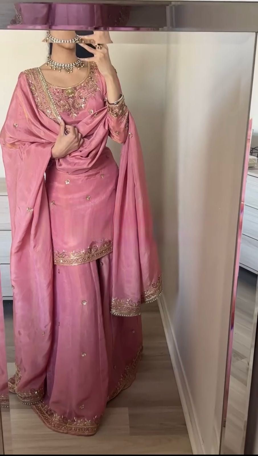 Designer party wear Look 3pc set - Chikankari official