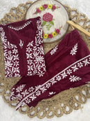 Designer Rayon Dhoti Combo - Chikankari official