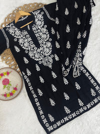Designer Rayon Dhoti Combo - Chikankari official
