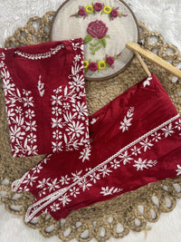 Designer Rayon Dhoti Combo - Chikankari official