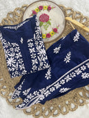 Designer Rayon Dhoti Combo - Chikankari official