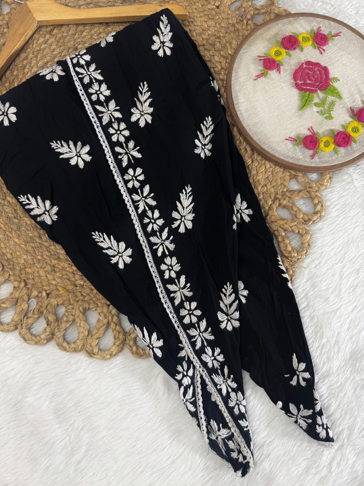 Designer Rayon Dhoti Combo - Chikankari official