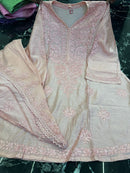 Dhoti Dye Set in Chanderi - Chikankari official