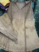 Dhoti Dye Set in Chanderi - Chikankari official