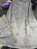 Dhoti Dye Set in Chanderi - Chikankari official
