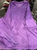 Dhoti Dye Set in Chanderi - Chikankari official