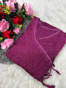 Dobby Cotton Angrakha Handworked Bhawna special - Chikankari official