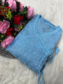 Dobby Cotton Angrakha Handworked Bhawna special - Chikankari official