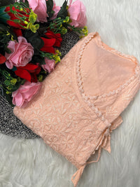 Dobby Cotton Angrakha Handworked Bhawna special - Chikankari official