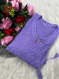 Dobby Cotton Angrakha Handworked Bhawna special - Chikankari official