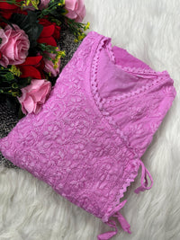 Dobby Cotton Angrakha Handworked Bhawna special - Chikankari official
