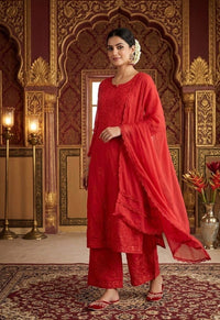 Dobby cotton designer 3pc Set - Chikankari official