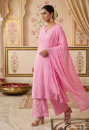 Dobby cotton designer 3pc Set - Chikankari official