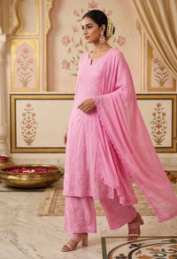 Dobby cotton designer 3pc Set - Chikankari official