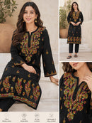 Dobby cotton fine rich multi thread long kurta - Chikankari official