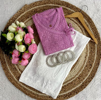 Dobby cotton Ghasspatti Dori Angrakha With Plazzo - Chikankari official