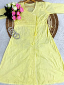 Dobby cotton Ghasspatti Dori Angrakha With Plazzo - Chikankari official