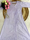 Dobby cotton Ghasspatti Dori Angrakha With Plazzo - Chikankari official