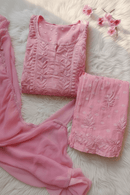 Dobby cotton soft premium 3pc set - Chikankari official