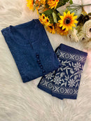 Dobby Cotton White embroidered chikankari Set - Chikankari official