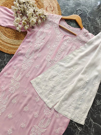 Double Leaf Panel Kurti - Chikankari official