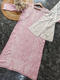 Double Leaf Panel Kurti - Chikankari official