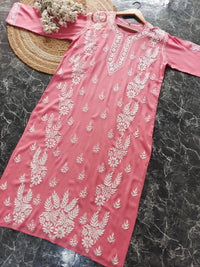 Double Leaf Panel Kurti - Chikankari official