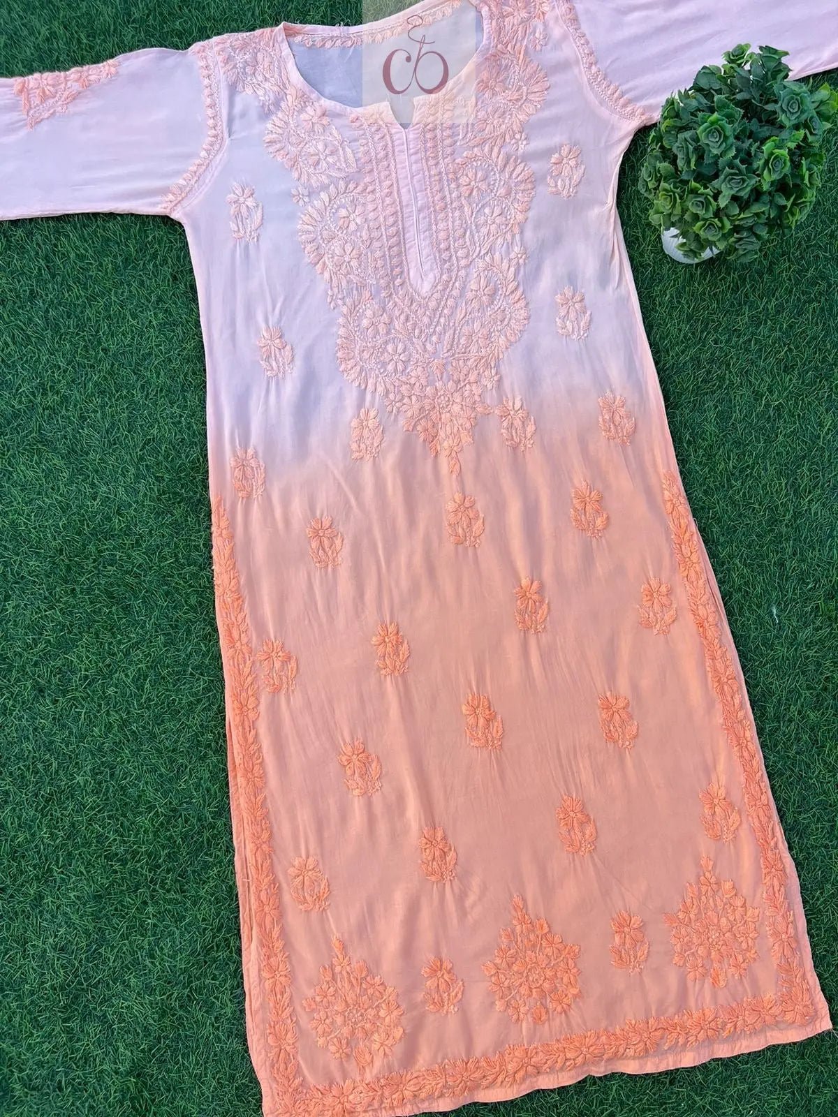 Double Shades Modal Kurtas - Chikankari official