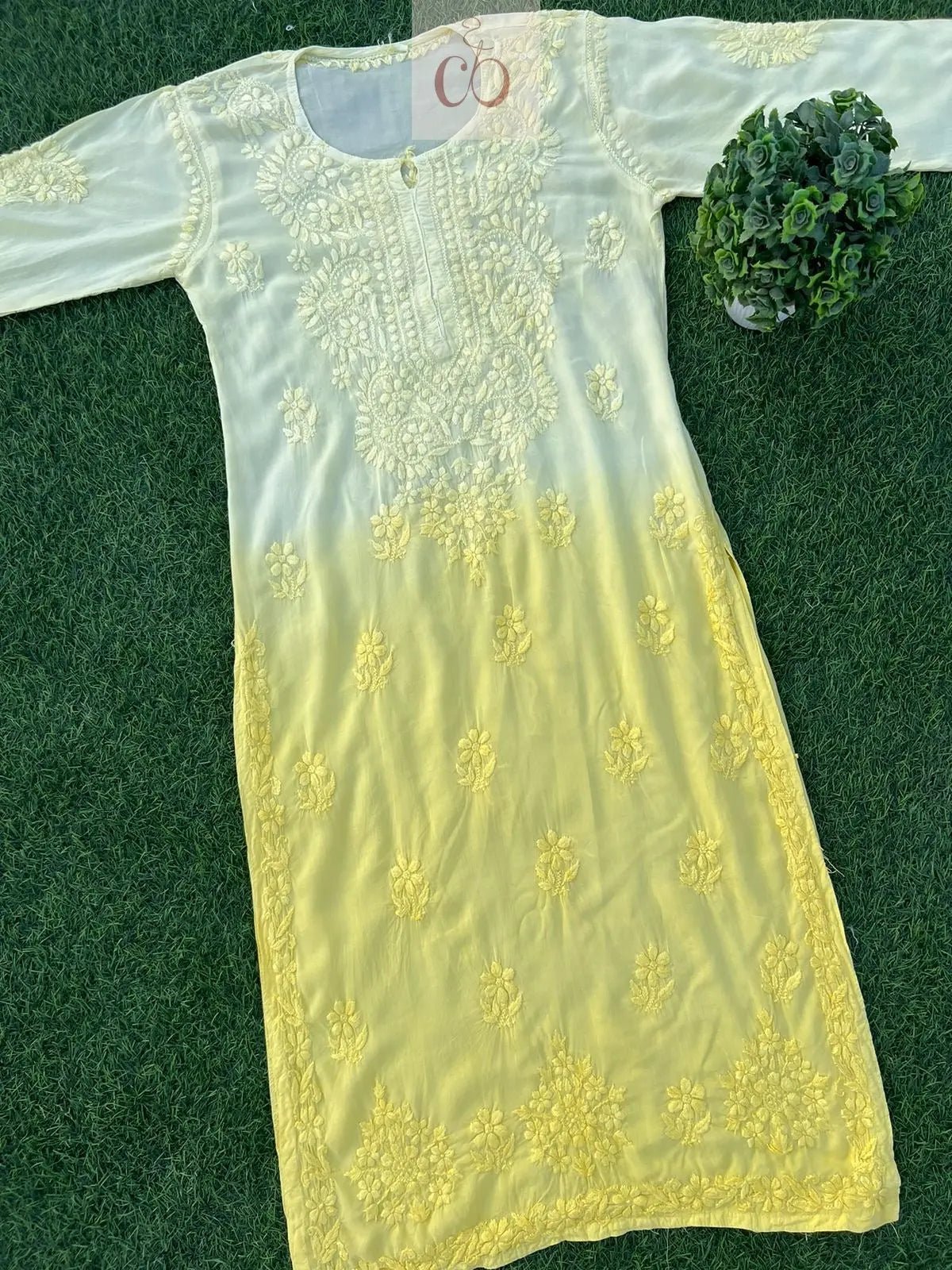 Double Shades Modal Kurtas - Chikankari official