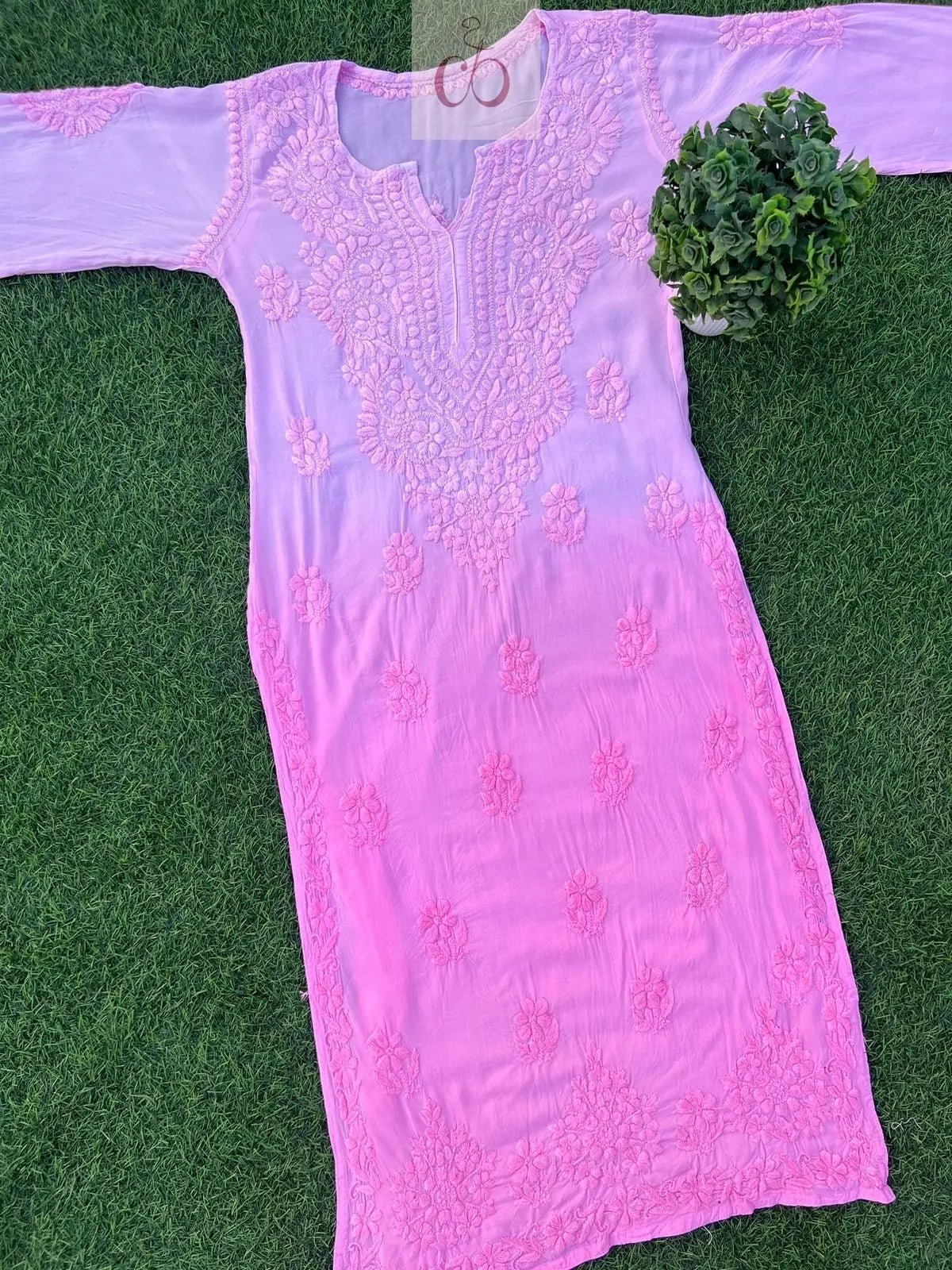 Double Shades Modal Kurtas - Chikankari official