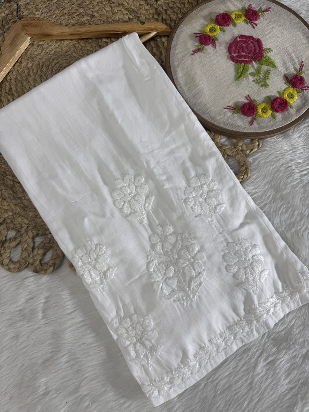 Dual Ombre Viscose Muqaish Handwork Kurta - Chikankari official