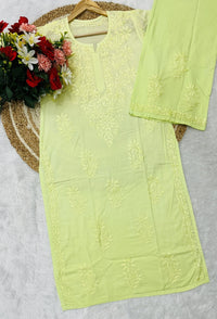Dual Shaded Cotton plazzo Expert Edition - Chikankari official