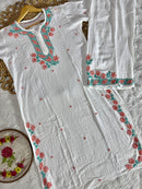 Dual Thread Rayon kurta with Plazzo - Chikankari official